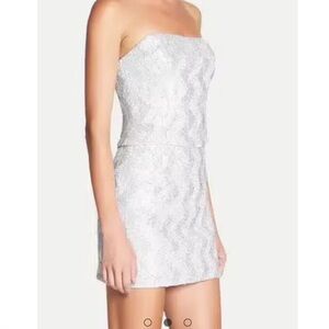 MANNING CARTELL  BUSTIER IN METALLIC